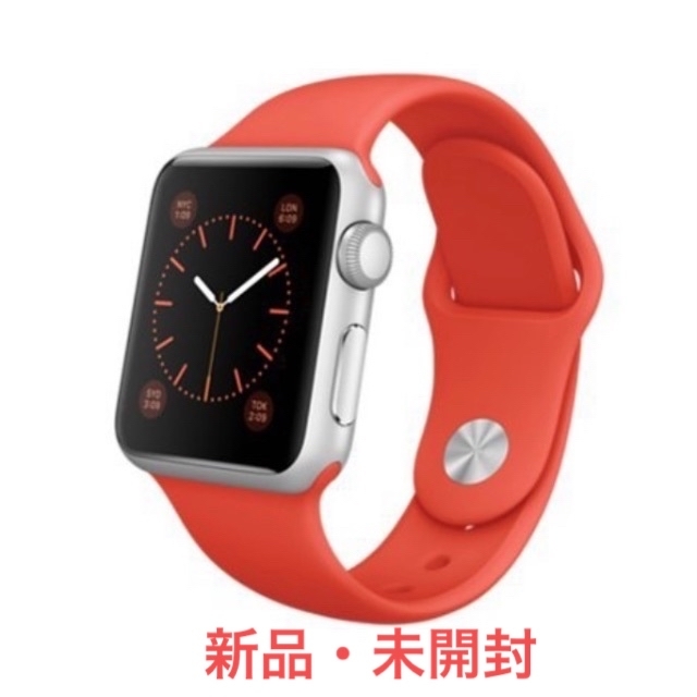 Apple Watch(アップルウォッチ)の■新品■Apple Watch 38mm Silver オレンジスポーツバンド スマホ/家電/カメラのスマホ/家電/カメラ その他(その他)の商品写真