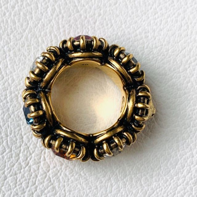 Gucci - GUCCI キャットヘッド ビジュー リング 佐々木茜 マルチ