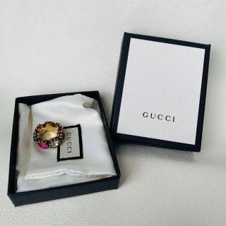 Gucci - GUCCI キャットヘッド ビジュー リング 佐々木茜 マルチ