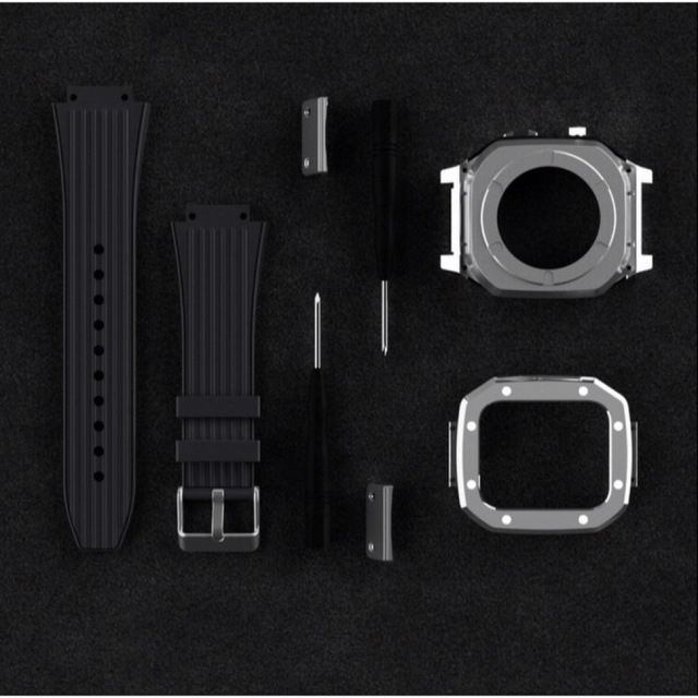 AppleWatch ラバーベルト アップルウォッチ ベルトセット 24c メンズの時計(ラバーベルト)の商品写真