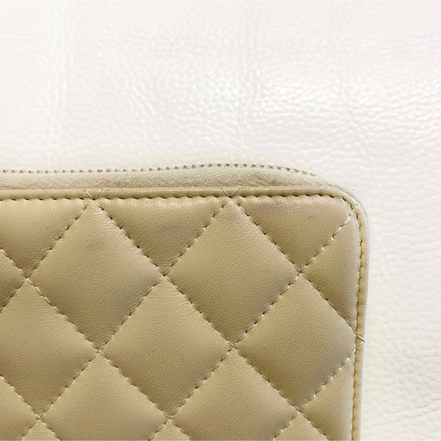 CHANEL シャネル マトラッセ 長財布 ラムスキン イエロー 黄A50097