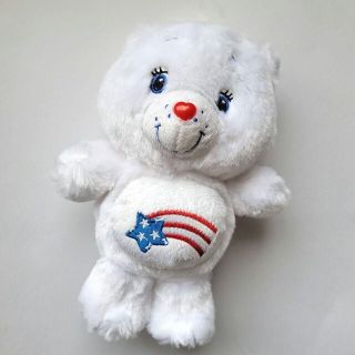 ケアベア(CareBears)の新品　ケアベア　アメリカベア　ぬいぐるみ　マスコット　ホワイト　アメリカ(キャラクターグッズ)