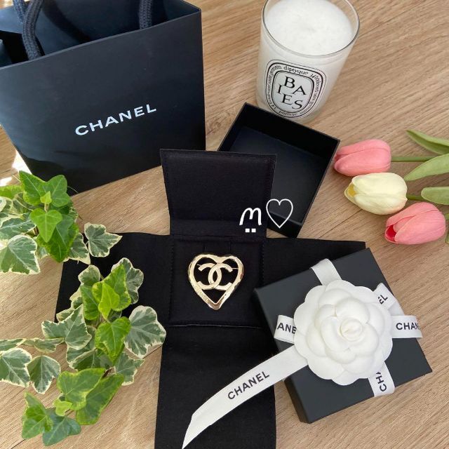 国産品 CHANEL CHANEL シャネル ココマークハートブローチ 22年新作