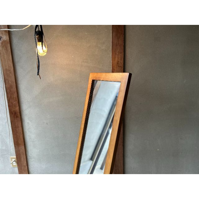 ビンテージ木製スタンドミラー/全身鏡 - 2