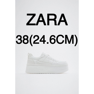 ZARA - 【完売商品】ZARA プラットフォーム　スニーカー　白　ホワイト　【激レア】