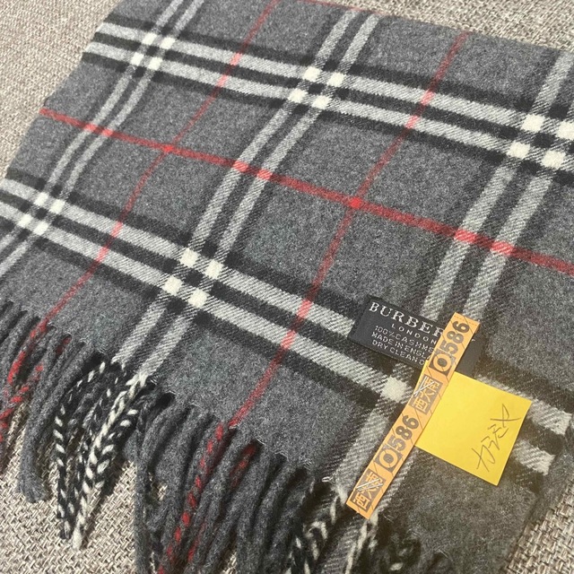 11 美品 バーバリー BURBERRY マフラー カシミヤ100%-
