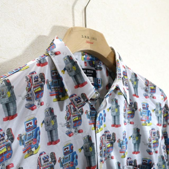 コムデギャルソンオムドゥ ロボット柄シャツ COMME des GARCONS | www