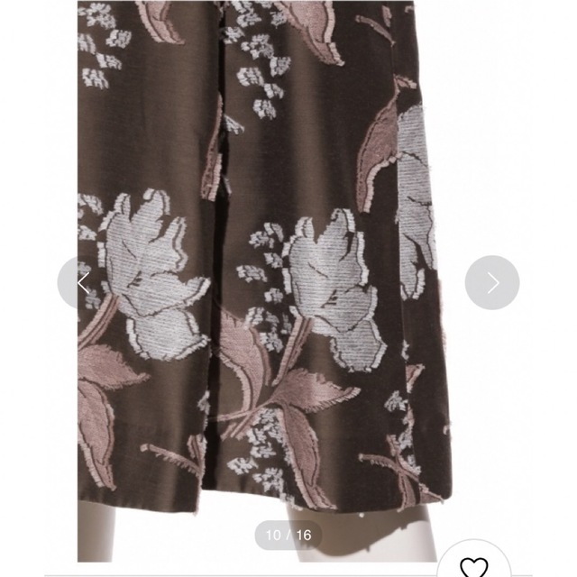 SNIDEL(スナイデル)の❤️スナイデル　ジャガードフレアスカート　ブラウン　タグ有り❤️ レディースのスカート(ひざ丈スカート)の商品写真
