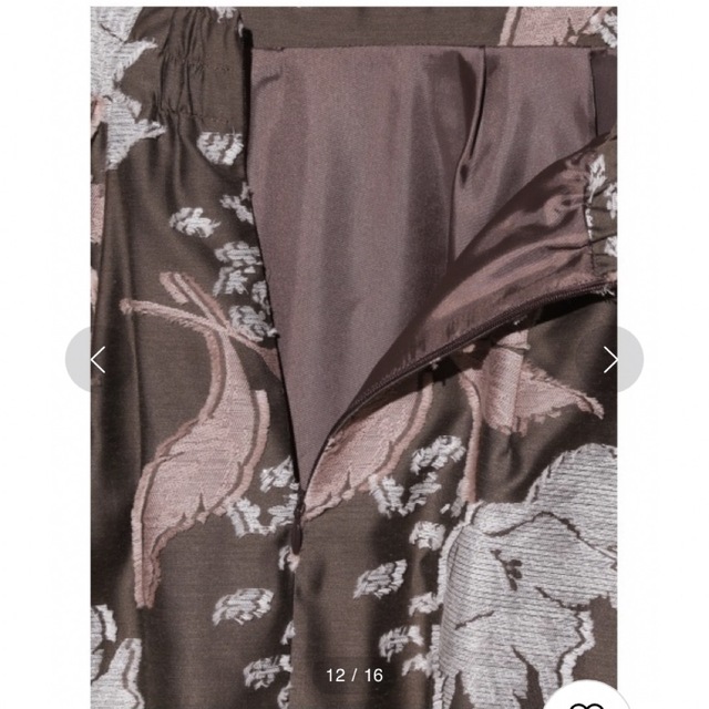 SNIDEL(スナイデル)の❤️スナイデル　ジャガードフレアスカート　ブラウン　タグ有り❤️ レディースのスカート(ひざ丈スカート)の商品写真