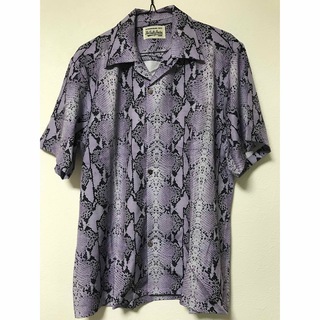 ワコマリア(WACKO MARIA)のWACKO MARIA  蛇柄　紫　半袖シャツ　サイズM(シャツ)