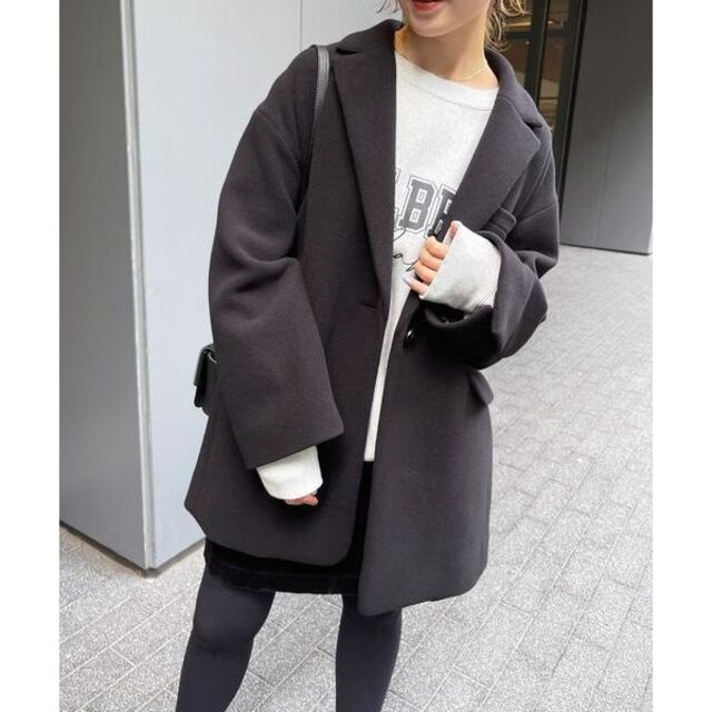 22AW Spick&Span W/Nyモッサジャケットライクコート 今期新作 | www