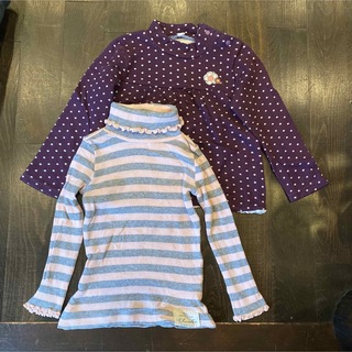 ニシマツヤ(西松屋)の西松屋 子供服 95サイズ タートルネック 長袖 カットソー 2枚セット リブ(Tシャツ/カットソー)