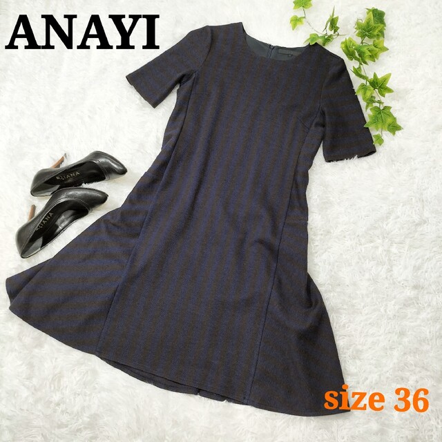 おまとめ品】 ANAYI アナイ 半袖ワンピース ストライプ Aライン | www