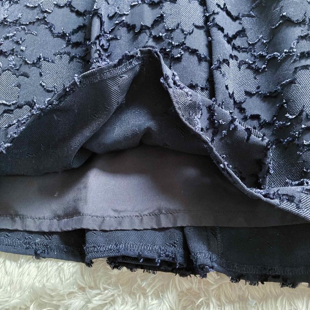 UNTITLED(アンタイトル)の美品　綺麗ママ♡フォーマルセットアップ　ワンピース　ネイビー　大きいサイズ　ラメ レディースのフォーマル/ドレス(スーツ)の商品写真