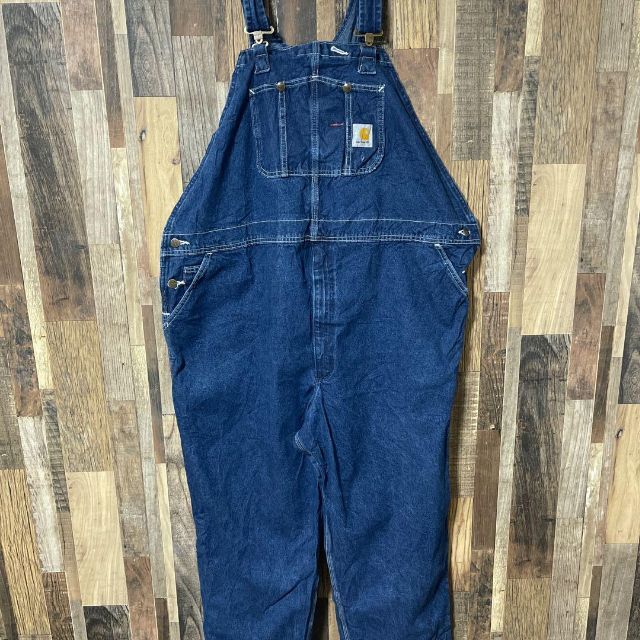 カーハート オーバーオール デニム メンズ ブルー 3XL パンツ 古着 90s