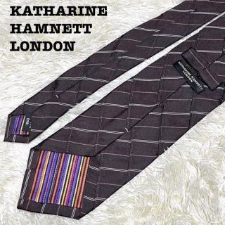 キャサリンハムネット(KATHARINE HAMNETT)のキャサリンハムネット ロンドンLONDON ネクタイ マルチストライプ ブラウン(ネクタイ)