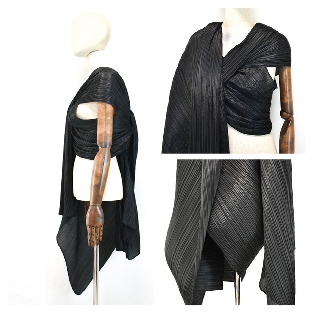 ☆Pleats Please イッセイミヤケ☆プリーツポンチョ 大判 ワンピース