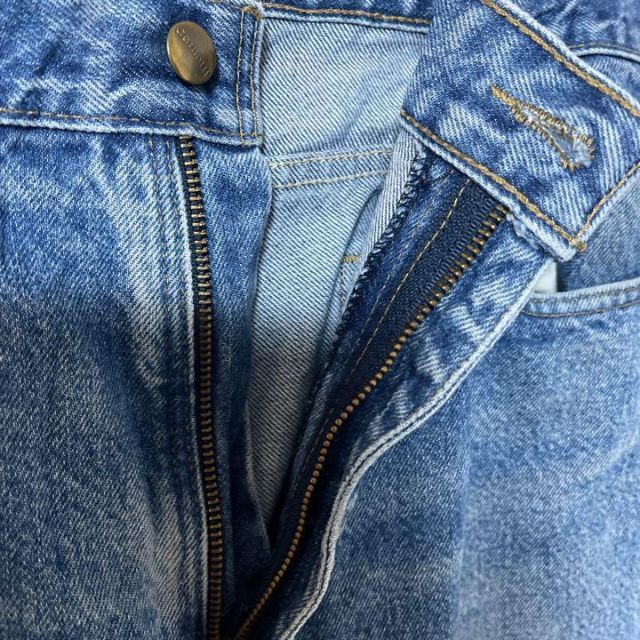 カーハート メンズ ロゴ デニム ブルー XL 36 パンツ USA 90s
