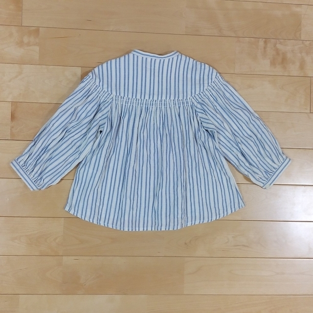 ストライプブラウス 100㎝ キッズ/ベビー/マタニティのキッズ服女の子用(90cm~)(ブラウス)の商品写真