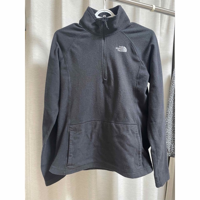 THE NORTH FACE(ザノースフェイス)のTHE NORTH FACE　フリースジャケット　ハーフジップ　胸ロゴ　古着　M レディースのトップス(トレーナー/スウェット)の商品写真