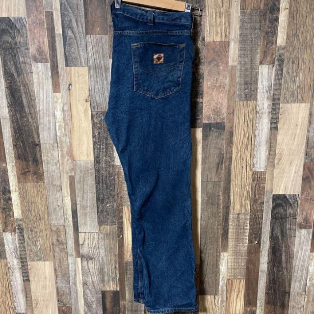カーハート メンズ ロゴ デニム ブルー XL 36 パンツ USA 90s