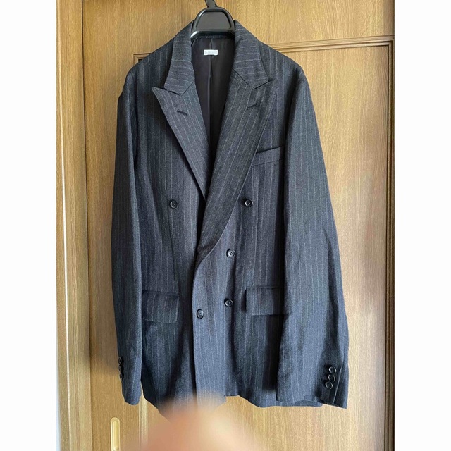 COMOLI(コモリ)のA.PRESSE Double Breasted Jacket CHARCOAL メンズのジャケット/アウター(テーラードジャケット)の商品写真