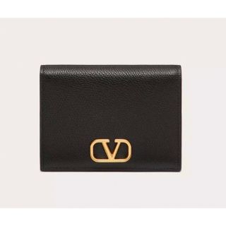 ヴァレンティノ(VALENTINO)のVロゴ シグネチャー グレインカーフスキン コンパクトウォレット(財布)