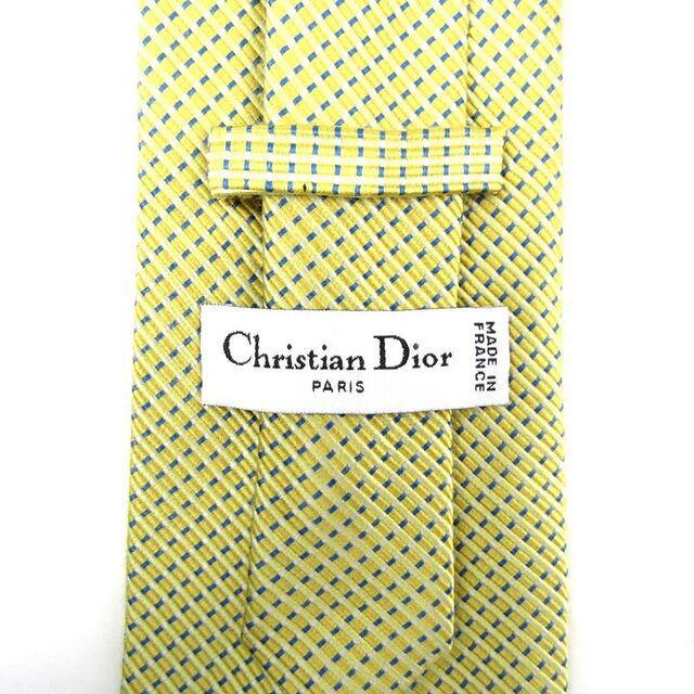 Christian Dior(クリスチャンディオール)のクリスチャンディオール ネクタイ 総柄 高級 シルク フランス製 ハンドメイド メンズ イエロー Christian Dior メンズのファッション小物(ネクタイ)の商品写真
