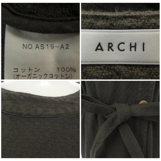 archi(アーキ)のARCHI アーキ　CUPHEA LONG SHIRTワンピース定価37400円 レディースのワンピース(ロングワンピース/マキシワンピース)の商品写真