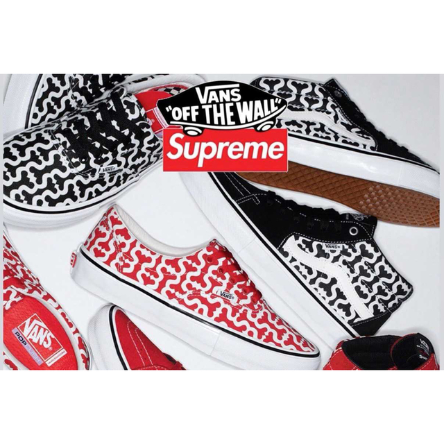 Supreme × VANS   SK8-MID  バンズ　スニーカー　26 7