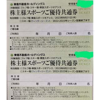 東急不動産ホールディングス 株主優待券スポーツご優待共通券 2枚(その他)