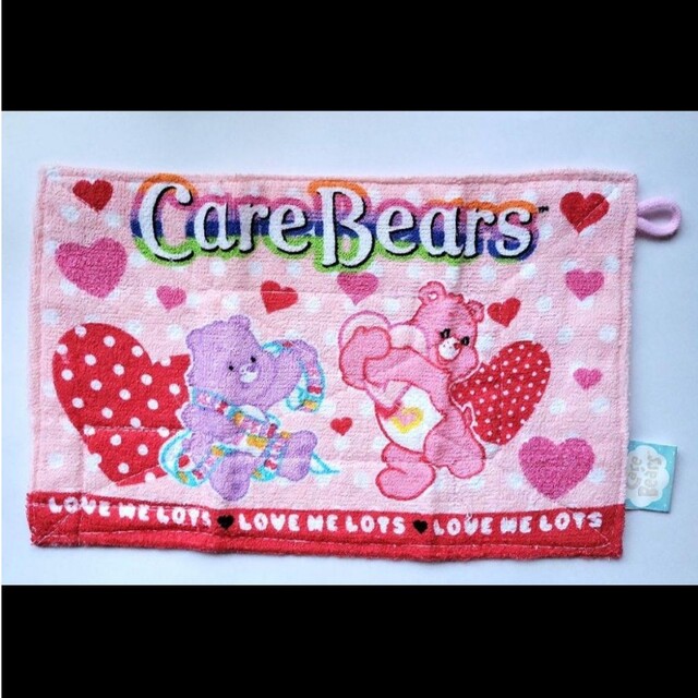 CareBears(ケアベア)の新品　ケアベア　クロス　雑巾　ぞうきん　ピンク エンタメ/ホビーのおもちゃ/ぬいぐるみ(キャラクターグッズ)の商品写真