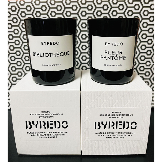 BYREDO(バレード)の【jb様専用】Byredo バイレード　キャンドル 2点　フルール ビブリオ コスメ/美容のリラクゼーション(キャンドル)の商品写真