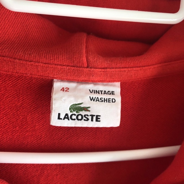 LACOSTE(ラコステ)のLACOSTE VINTAGE WASHEDビッグロゴ フルジップパーカー レディースのトップス(パーカー)の商品写真