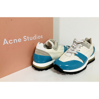 Acne Studios - 【未使用】Acne studious/アクネ　スニーカー　ホワイト　ブルーラバー
