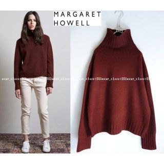 マーガレットハウエル(MARGARET HOWELL)の美品マーガレットハウエル☆スコットランド製カシミヤ100％ロールネックニット2(ニット/セーター)