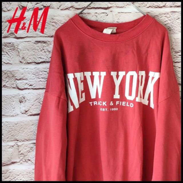 H&M(エイチアンドエム)のH＆M　トレーナー　メンズ　レディース　 ゆるだぼ　アメカジ レディースのトップス(トレーナー/スウェット)の商品写真