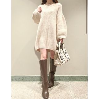 人気✨SNIDEL スナイデル　ラクーンミニニットワンピース　ワンピース　ニット