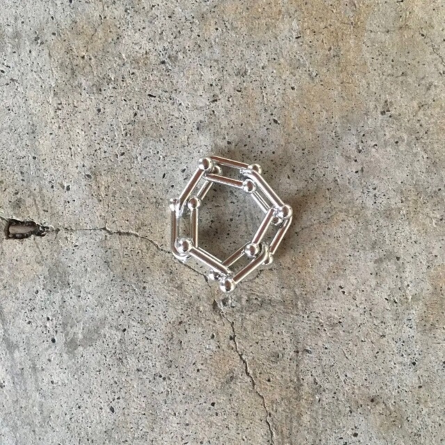 リング シルバー ドッキング パーツ チェーン 指輪 ハンドメイドのアクセサリー(リング)の商品写真