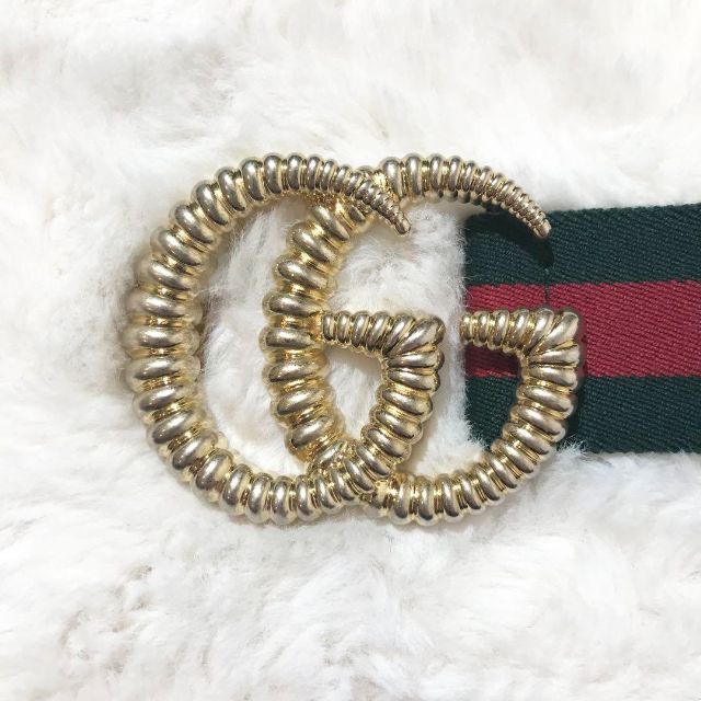 希少☆極美品】GUCCI ベルト シェリーライン マーモント ゴールド金具-