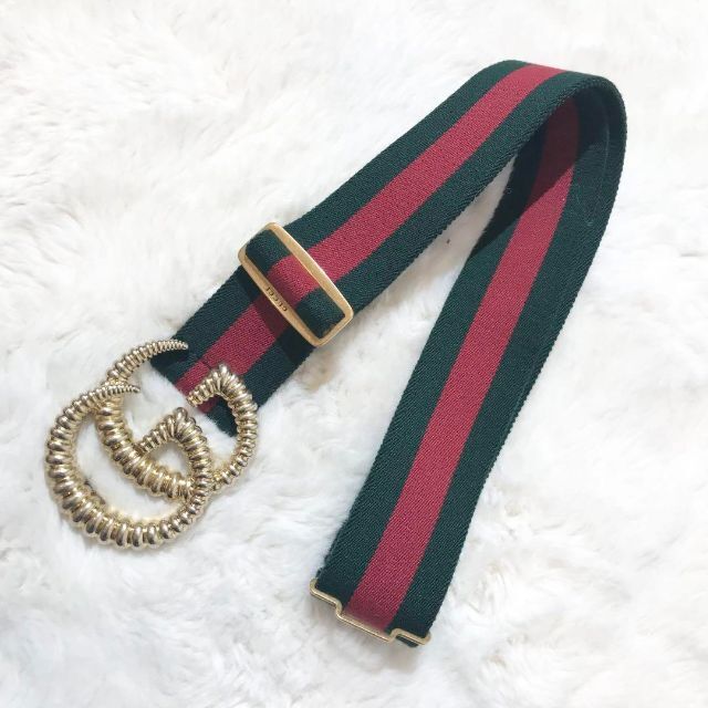 希少☆極美品】GUCCI ベルト シェリーライン マーモント ゴールド金具-