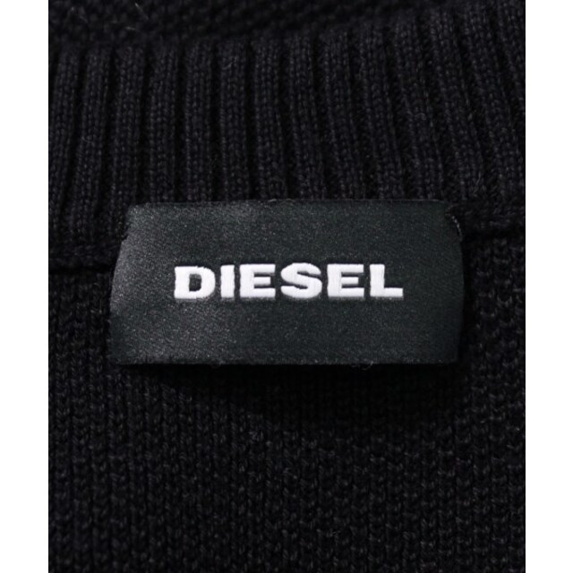 DIESEL(ディーゼル)のDIESEL ディーゼル ニット・セーター M 黒x紺x赤 【古着】【中古】 メンズのトップス(ニット/セーター)の商品写真