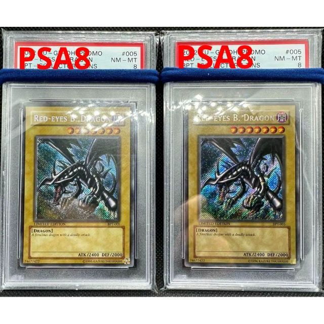 最高級 英語 真紅眼の黒竜 PSA8 BPT セット 逆シク エラー