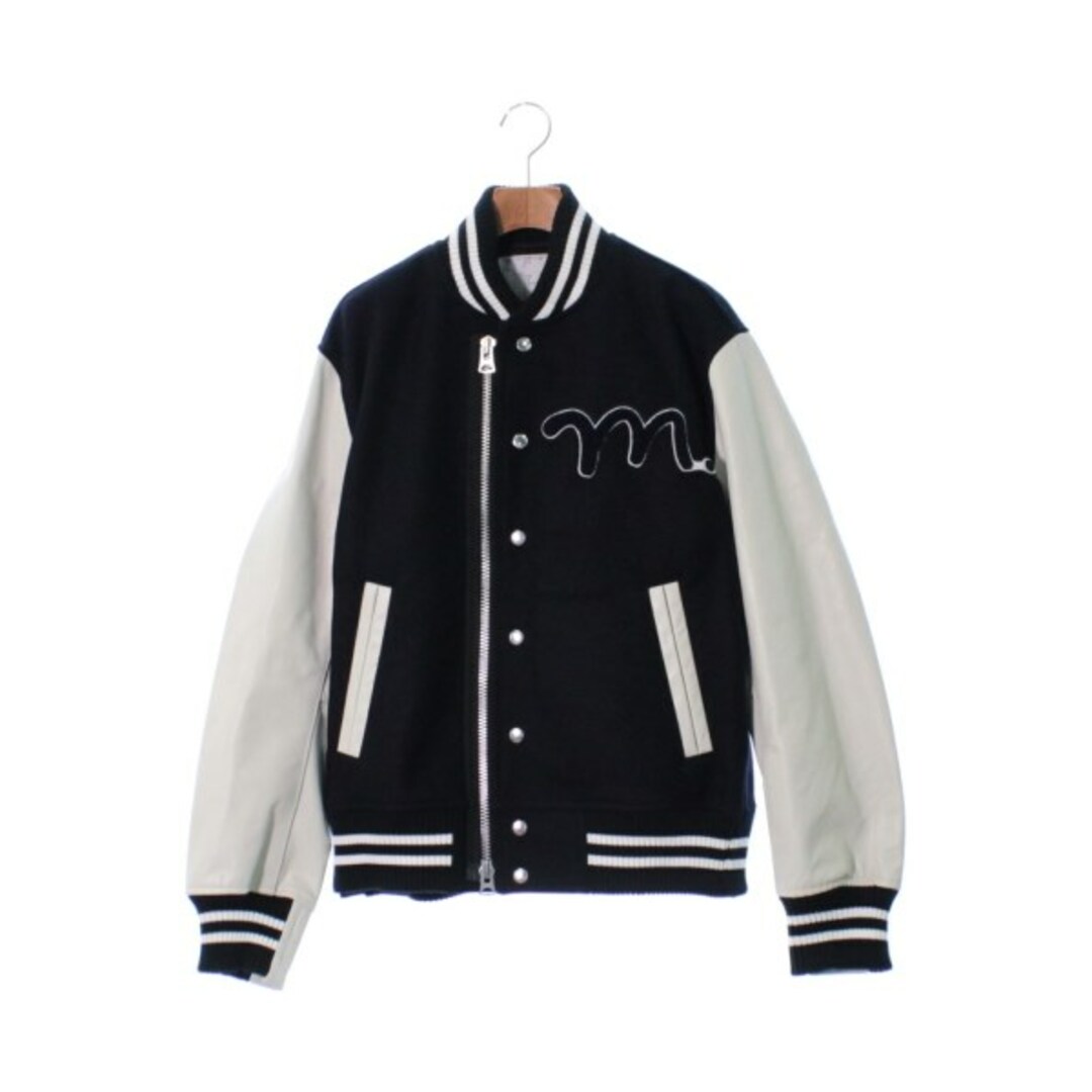 sacai(サカイ)のsacai サカイ スタジャン 2(M位) 紺x白 【古着】【中古】 メンズのジャケット/アウター(スタジャン)の商品写真