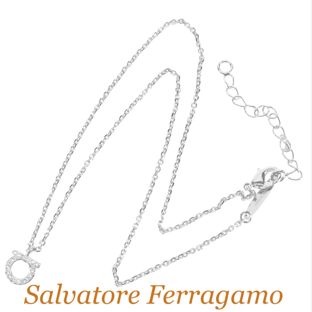 【新品】Salvatore Ferrgamo ガンチーニクリスタルネックレス