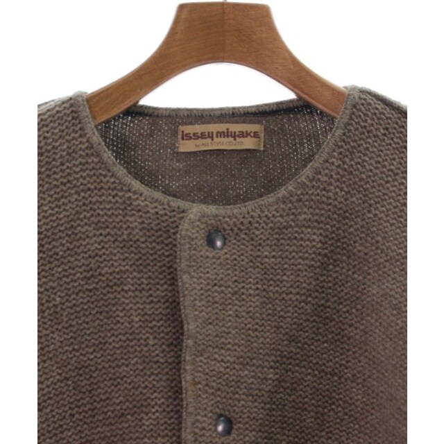 ISSEY MIYAKE イッセイミヤケ カーディガン -(S位) 茶 【古着】【中古】 ISSEY MIYAKE イッセイミヤケ カーディガン -(S位) 茶 【古着】【中古】