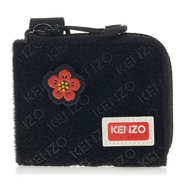 KENZO ケンゾー 折り財布 ブラック モノグラム ロゴ