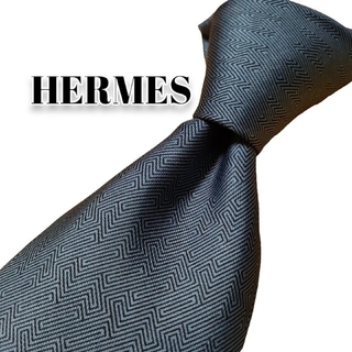 Hermes - 礼装用 エルメス・HERMES ネクタイ シルク100％ 白 H柄の通販 
