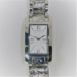 【美品!!】バーバリー スクエア腕時計 ブラック×シルバー 冬 バレンタイン 腕時計 買蔵交換