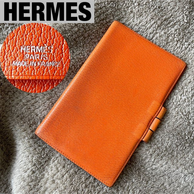 HERMES 手帳カバー オレンジ エルメス　アジェンダビジョン